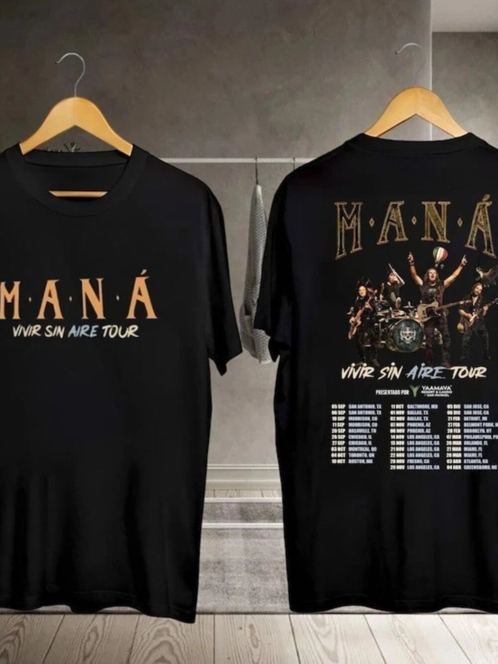 Mana Band Concert 2025 T-Shirt, Maná Vivir Sin Aire Tour 2025 T-Shirt 276
